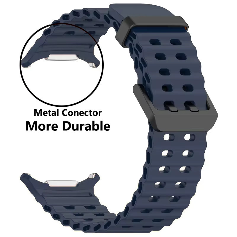 Samsung Uhrenarmband Silikon, Schwarz, Unisex, 47 mm - Bild 4