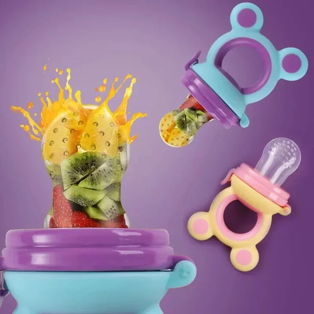 XUNYI Silikon Beißring mit Schnuller Clip für Babys, BPA-frei, Mehrfarbig - Bild 1
