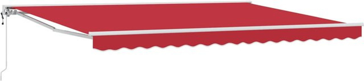 Elektrische ausziehbare Markise von vidaXL in Rot mit Polyester und Aluminium, B: 4 m, T: 3 m - Bild 1