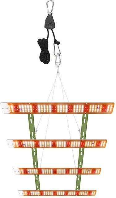 aimo LED-Wachstumslichtstreifen Set mit 4 Balken, 160 W Vollspektrum-Wachstumslampe für Zimmerpflanzen, weiß - Bild 1