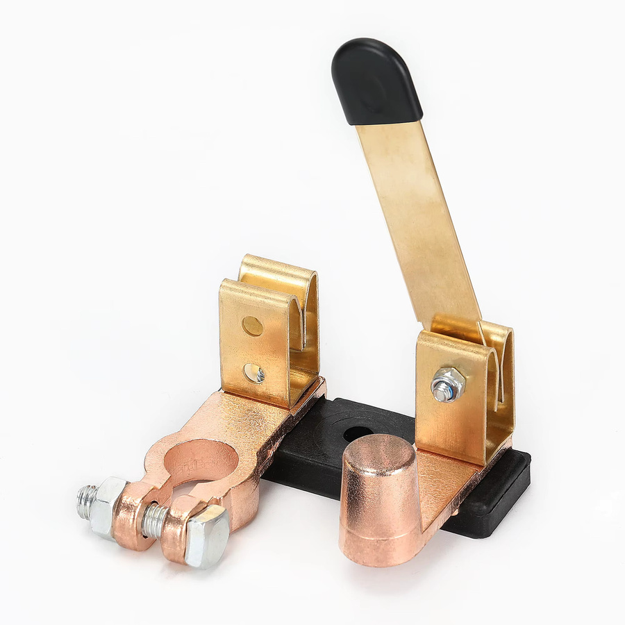 Daiertek Autobatterie-Ausschalter aus Messing mit Stromversorgungs-Modifikation für 12V Batterieanschluss, Farbe: Gold - Bild 2