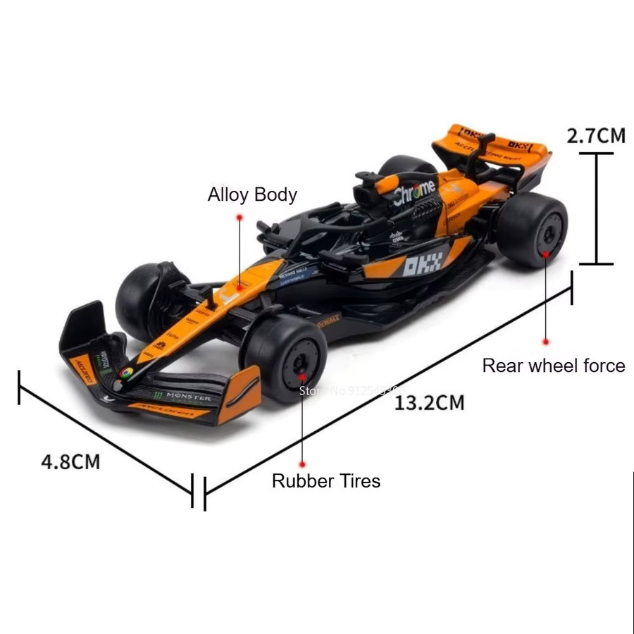 RMZ city Formel F1 Modellauto, 1:43, Metall, Gummi, Orange - Bild 2