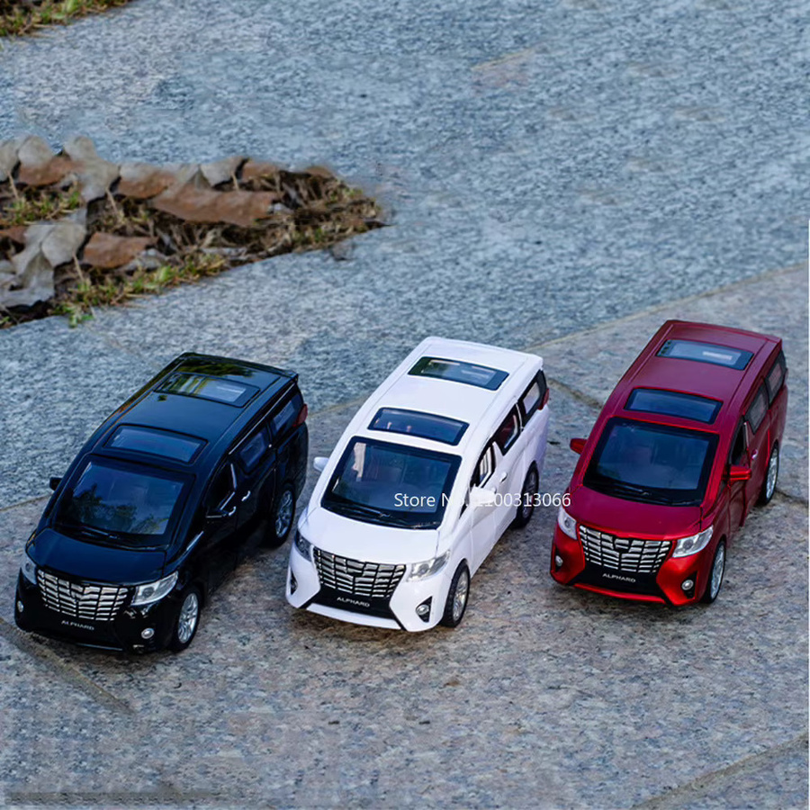 caipo Alphard Vellfire Spielzeugautos, Maßstab 1:32, Metall, Schwarz - Bild 3