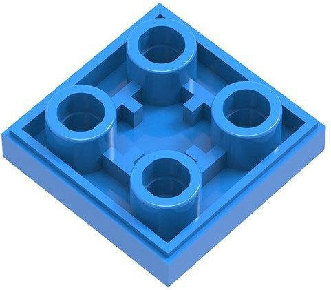Yiran toy 11203 2x2 Rücklicht-Panel Bausteine, himmelblau, 10-teiliges Set - Bild 1