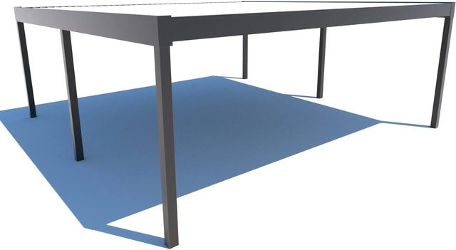 Schweng Flachdachcarport C600+ in Anthrazit mit Trapezblech, B/T: 600 x 600 cm - Bild 1