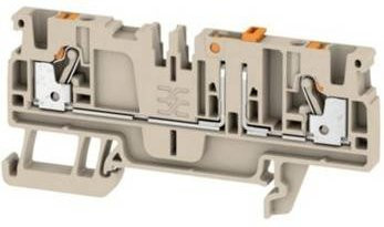 Hager KR025KD Prüftrenn-Reihenklemme in Beige und Grau - Bild 1
