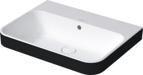 Duravit Aufsatzwaschtisch Happy D.2 Plus aus Keramik, Farbe: weiß/anthrazit, B: 60 cm, T: 46 cm - Bild 1