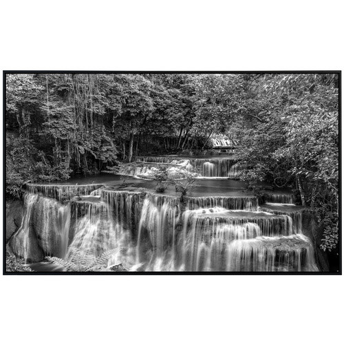 papermoon Infrarotheizung EcoHeat Wasserfall im Wald mit Matt-Effekt in Bunt, 60 x 60 x 6 cm - Bild 2