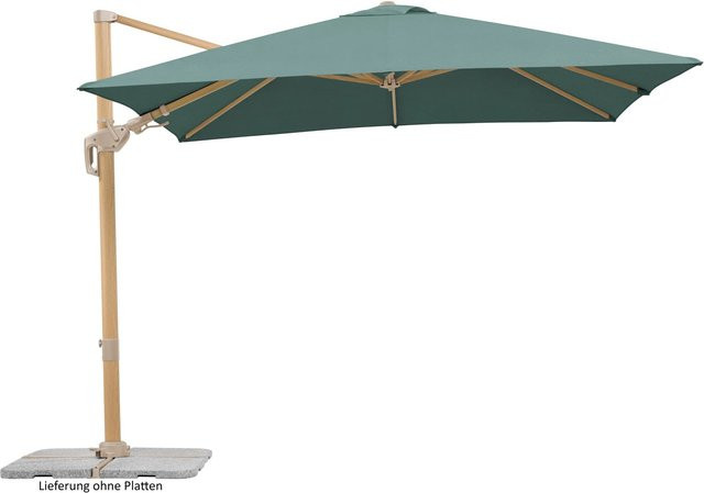 Schneider Schirme Ampelschirm Rhodos Twist Loft in Grün mit Aluminiumgestell und Polyester-Gewebe, B/T: 300 x 300 cm - Bild 2