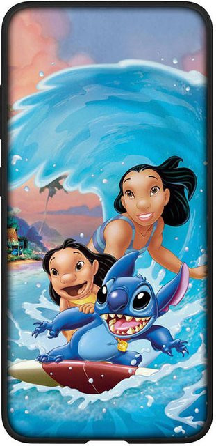 Luxus Handyhülle mit Lilo und Stitch Comic Design für Samsung Galaxy S23 FE, iPhone 15 14, Xiaomi Redmi Note 13 12 11 8 10 9 Pro Max, OPPO A15 und Huawei in Multicolor - Bild 1