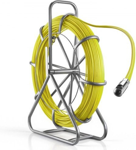 VEVOR Glasfaserstab Kabeleinziehhilfe mit Ständer, 152 m Länge, Ø 6,3 mm, Schwarz-Gelb, Nichtleitendes Fischband für Wände und Elektroinstallationsrohre - Bild 1