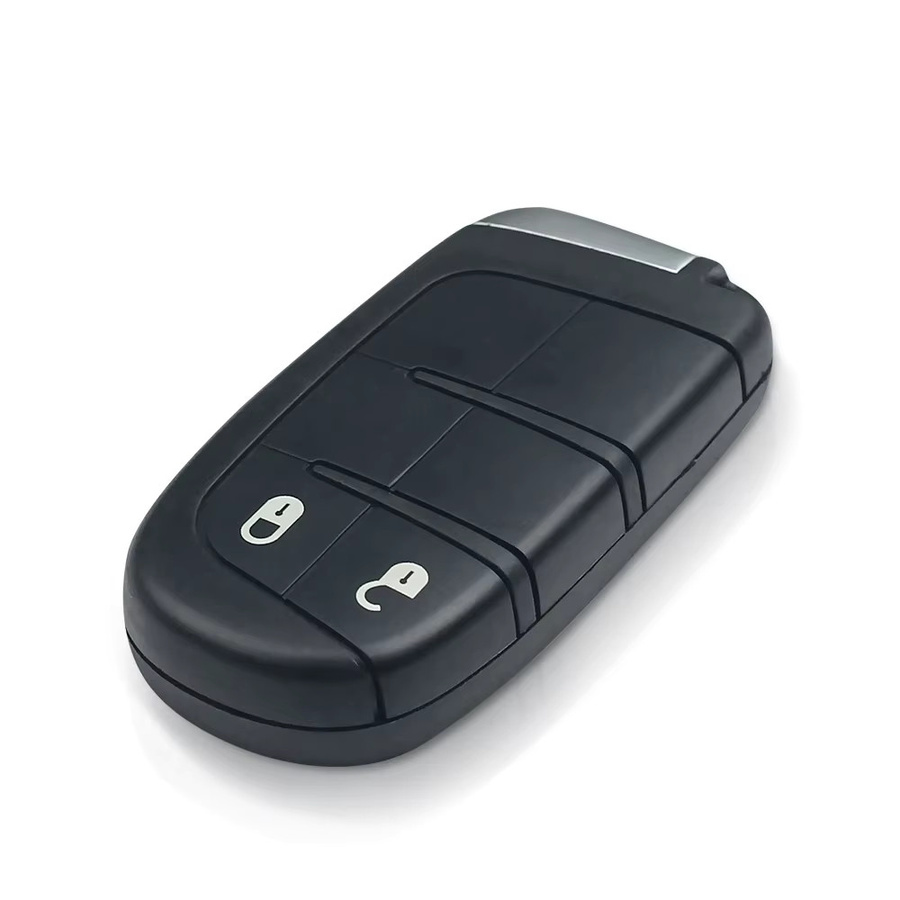 Keyyou Smart Remote Shell Fob für Jeep Renegade und Kompass, Keyless Entry Ersatzgehäuse mit 2/3 Tasten, Farbe: Schwarz - Bild 2
