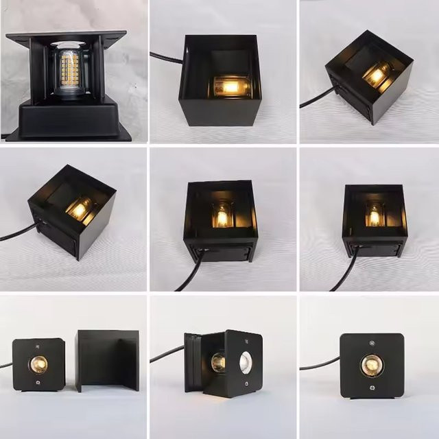 EE Moderne LED Wandleuchte IP65 aus Aluminium für Garten und Veranda, Up-and-Down Licht, G9, Schwarz - Bild 1