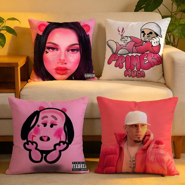 Primera Musa O-Omar Courtz Kissenbezug aus Leinen in Pink, quadratisch, Breite: 30 cm, Höhe: 30 cm - Bild 1