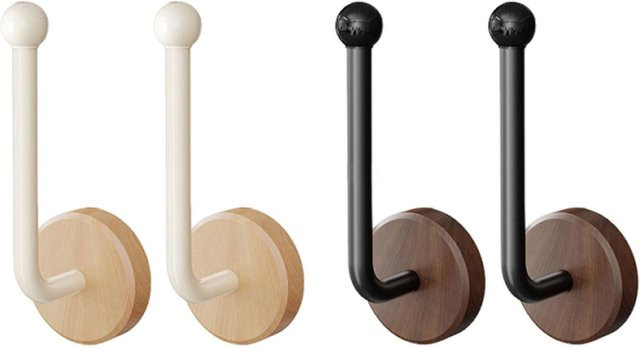 Serenable 2er Set Holz Boxhandschuh Wandhaken mit Regal in Braun zur Wandmontage - Bild 1