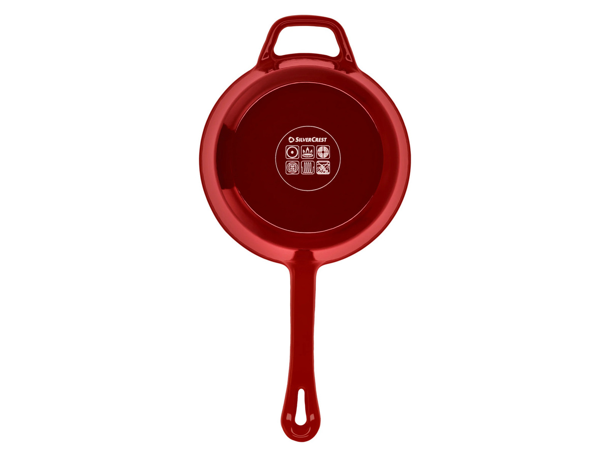 SILVERCREST Premium Gusseisenkasserolle aus emailliertem Gusseisen, Rot, Durchmesser: 18 cm - Bild 2