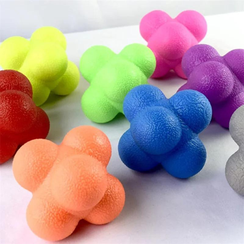 Fashnics Gummi-Sechskant-Reaktionsball Reflex-Trainer für 6-12 Jahre - Bild 2