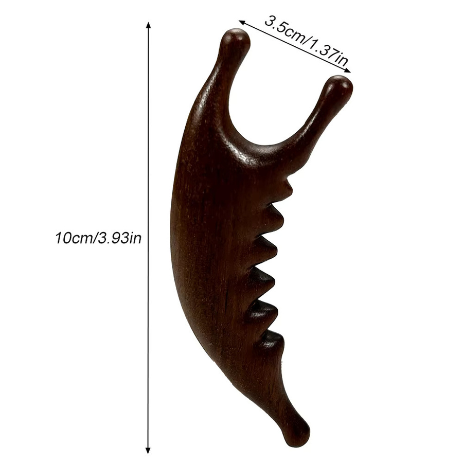 STAWHO Gua-Sha-Werkzeug aus Naturholz, Gesicht, Körper und Kopfhaut, Unisex - Bild 2
