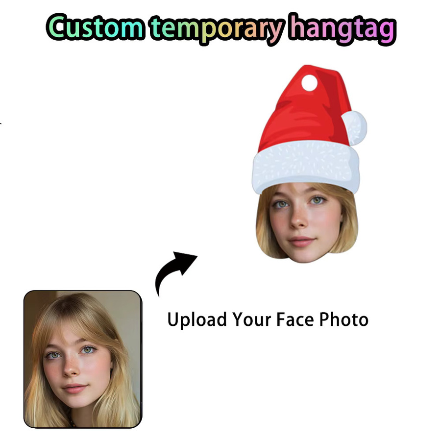 50 Stück WEIGAO Personalisierbare Weihnachts Geschenkanhänger mit Weihnachtsmütze, Rentier und Elf Design aus Fotopapier für deine Weihnachtsfeier - Bild 4