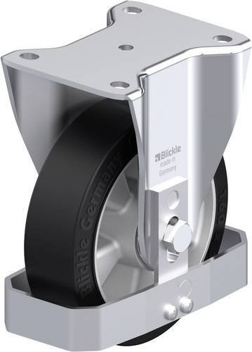 Blickle BH-ALEV 160K-FS Stahlblech-Bockrolle in Schwarz-Grau mit 160 mm Rad-Durchmesser und 400 kg Tragfähigkeit - Bild 1