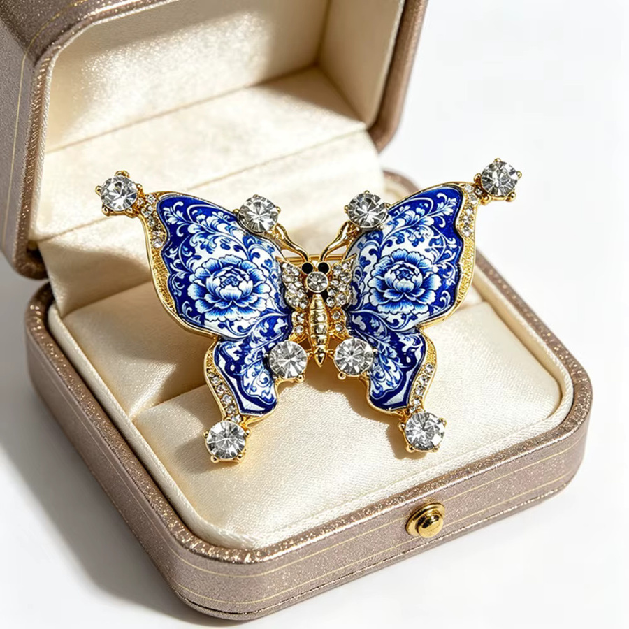 shmik Brosche Keramik, Strass, Kristall, Damen - Bild 3