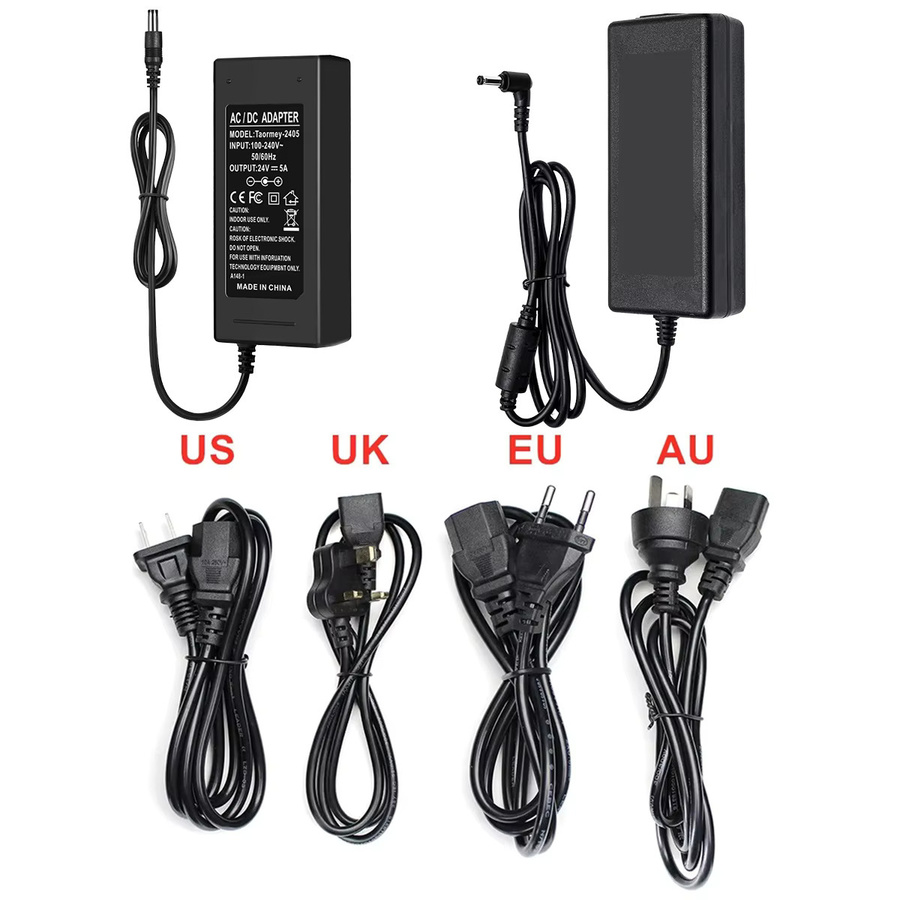Netzteil Adapter AC 220V 110V zu DC 24V in Schwarz für Router und LED Streifen - Bild 2