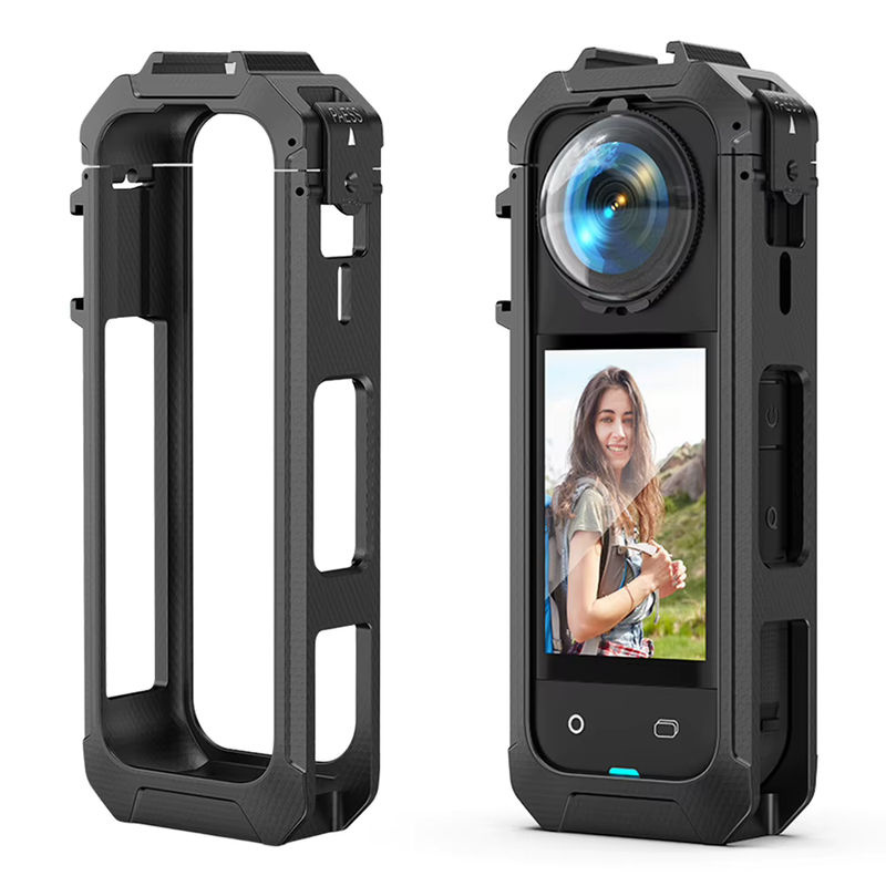 Insta360 X5 Action-Kamera Schutzhülle mit magnetischem Schnellverschluss-Interface und Erweiterungshalterung in Schwarz - Bild 3