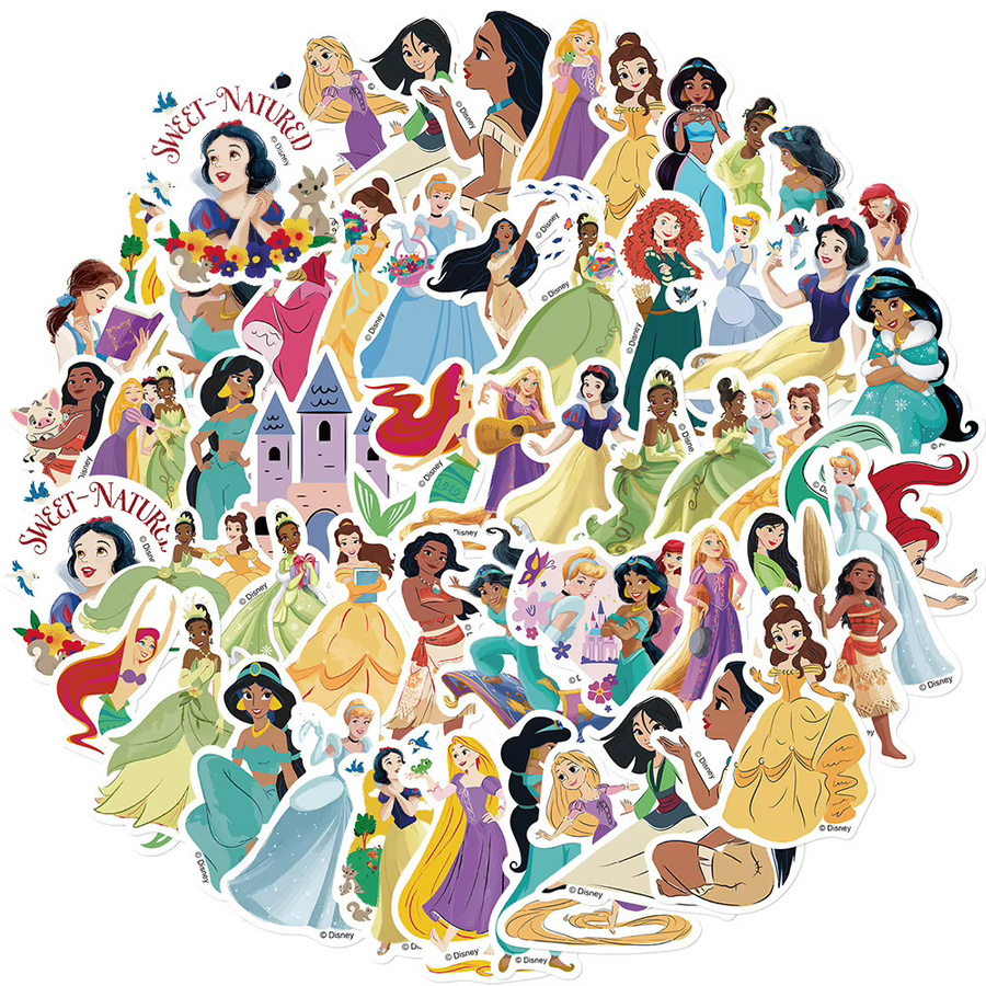 Disney Cartoon Mix Prinzessinnen-Aufkleber, Packung - Bild 2