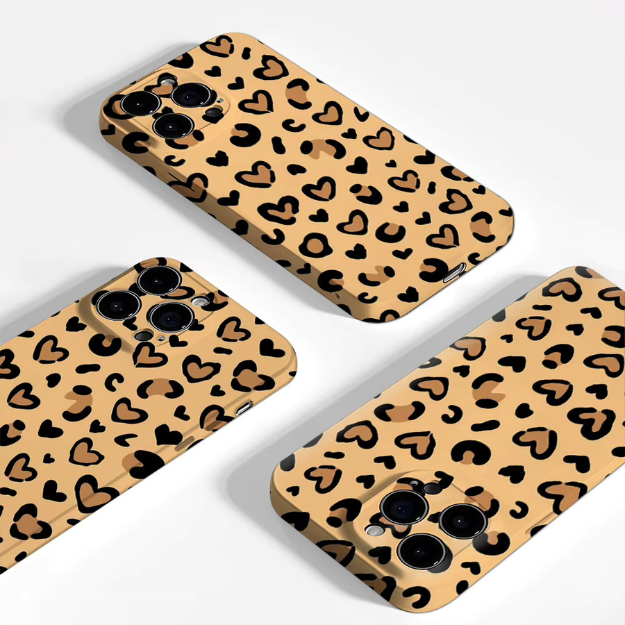 Potdemiel Handyhülle Leopardenherzen Doppelschichtige Rückabdeckung für iPhone 17 16 15 14 13 12 11 Pro Max Plus in Multicolour - Bild 3