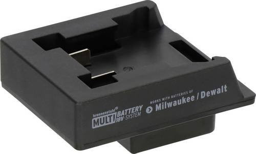 Brennenstuhl Adapter für Milwaukee und DeWalt Akkus im Multi Battery 18V System, Schwarz - Bild 1
