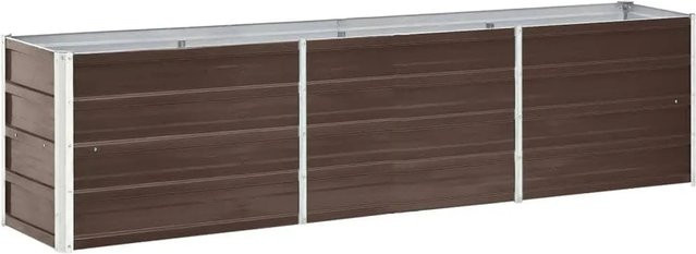Furnicato Garten Hochbeet aus verzinktem Stahl in Braun, B/T/H: 240 x 40 x 45 cm - Bild 1