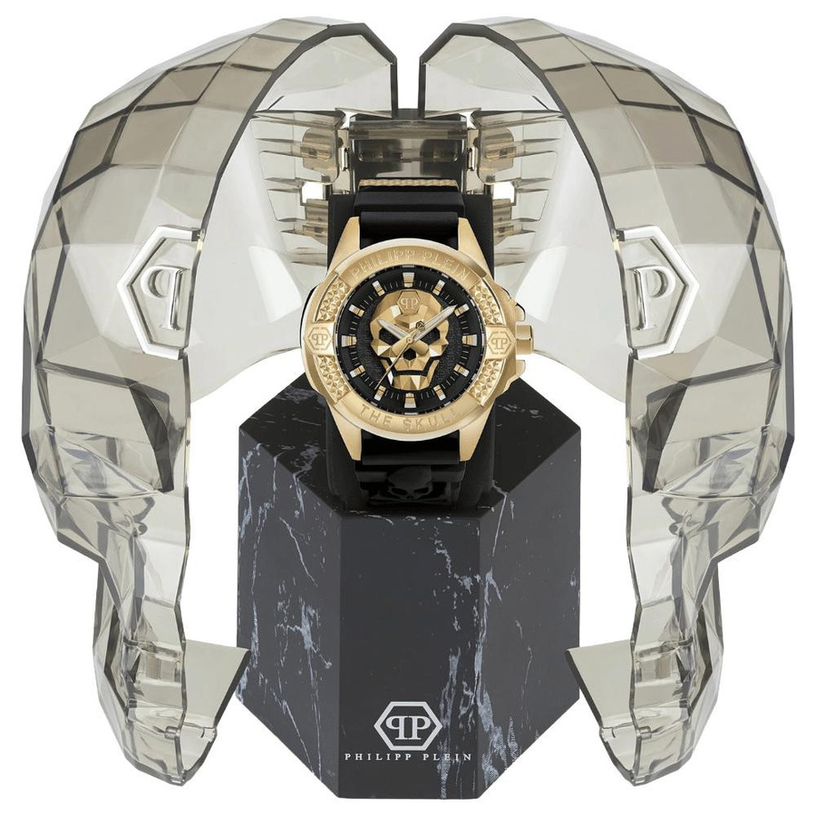 Philipp Plein Armbanduhr, Totenkopf, Quarz, Edelstahl, 44 mm, Herren - Bild 3