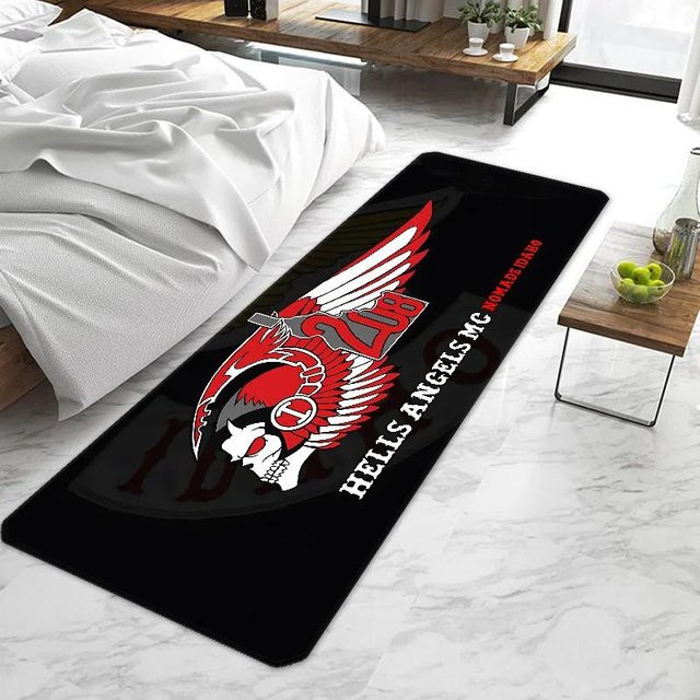Living Need F Hells Angels Fußmatte, Schwarz, B/T: 120 x 40 cm, rutschfest und waschbar - Bild 1