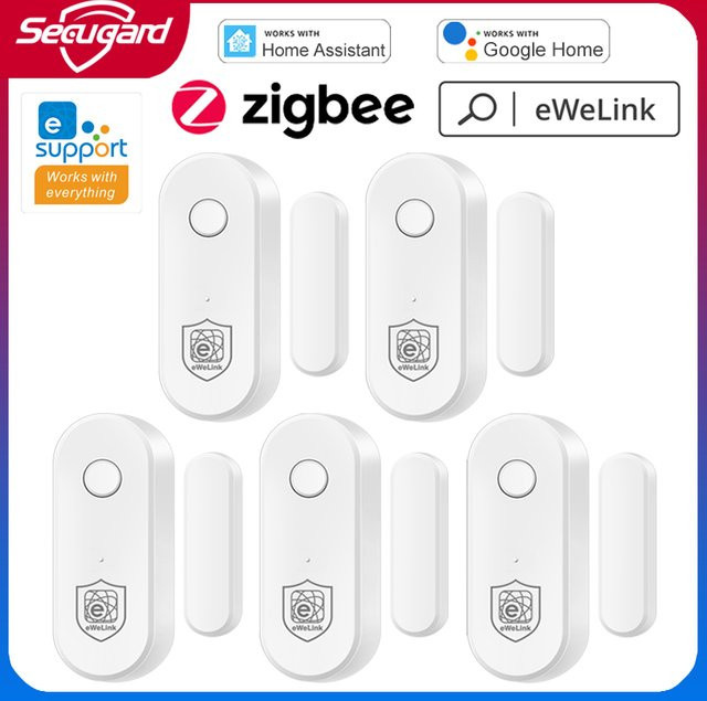 SECUGARD Smart Home Zigbee Türsensor und Fensterdetektor in Weiß mit EweLink APP-Steuerung, kompatibel mit Hub, Alexa und Google Assistant - Bild 1