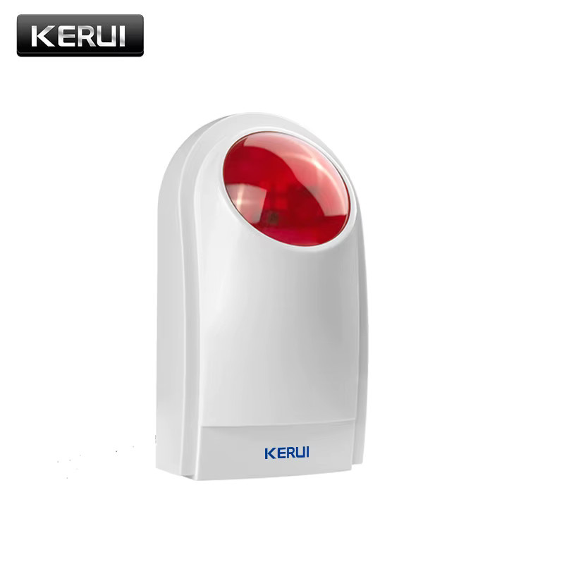 KERUI J008 Drahtlose Sirene mit Blitzlicht für Indoor und Outdoor, 110dB Alarmsystem in Weiß - Bild 2