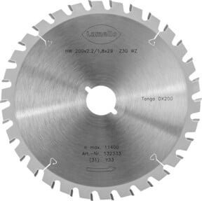 Lamello Sägeblatt für Tanga DX200 und Z30 mit Schnellspann-Aufnahme, Durchmesser: 200 mm, Farbe: Silber - Bild 1