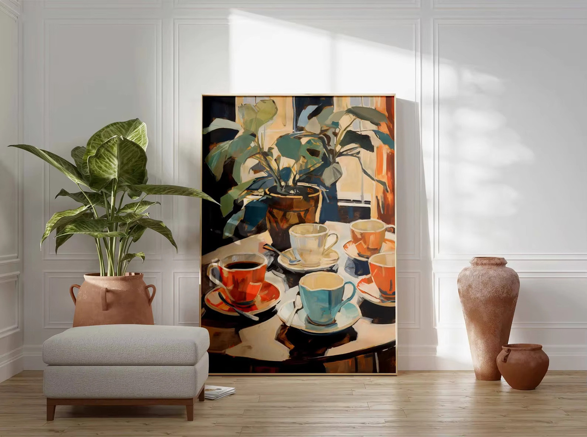 Vintage Kaffee Illustration Poster von SHENCHEN in Mehrfarbig als rechteckiger Papierposter für deine Küchen-Dekoration - Bild 2