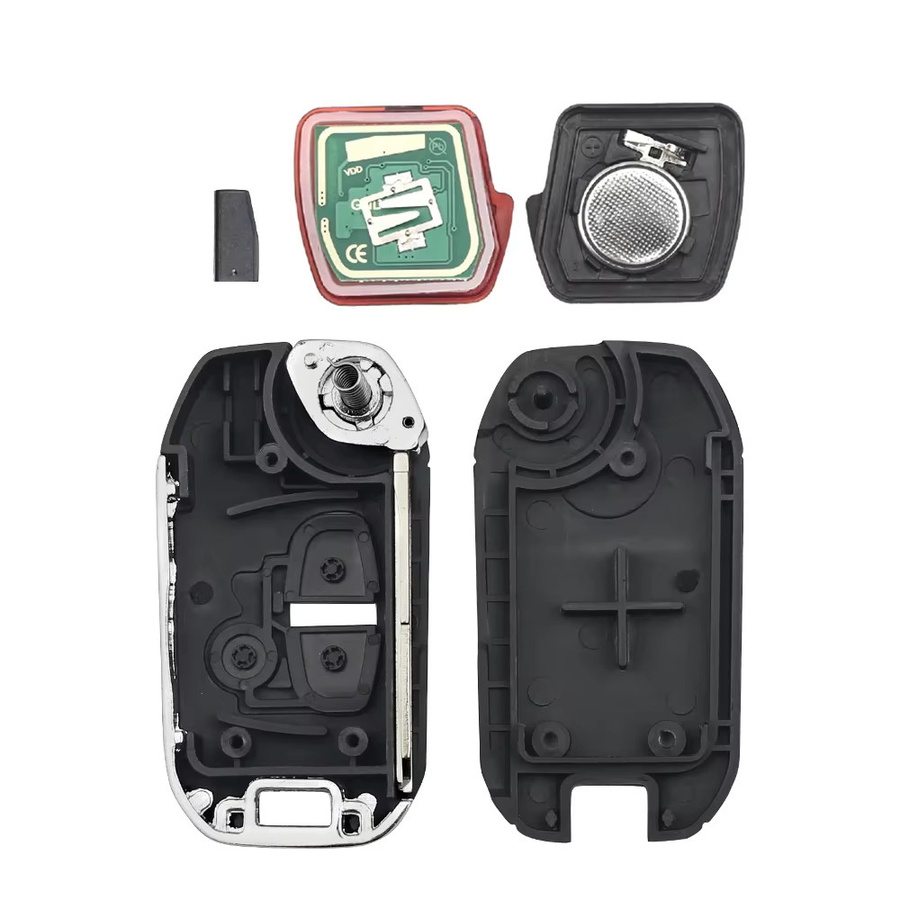 KEYYOU Flip Auto Fernbedienung Schlüssel für Mitsubishi Outlander Pajero Triton ASX Lancer Shogun mit 2/3 Tasten, 433 MHz, Schwarz - Bild 3