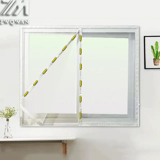 Magnetischer Insektenschutz Vorhang aus weißer Gaze als Moskitonetz für Fenster und Haushalt, transparent - Bild 1