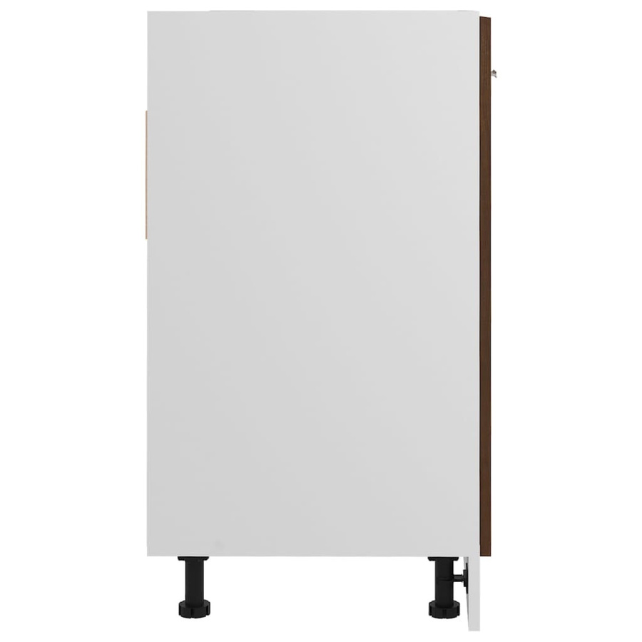 vidaXL Spülenunterschrank in Eiche Braun aus Holzwerkstoff, B/T/H: 80 x 46 x 81,5 cm - Bild 3