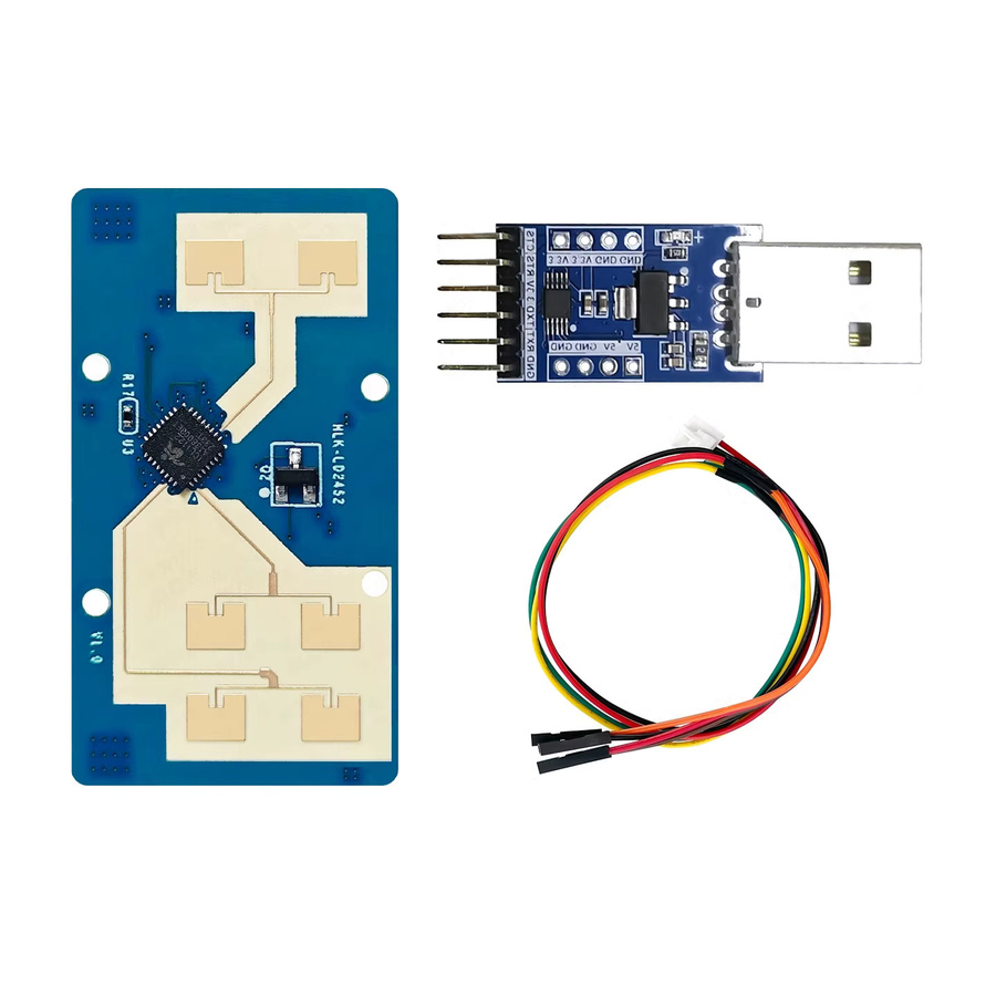 Hi-Link HLK-LD2452 LD2453 LD2450 24GHz 1T2R Radar-Modul zur hochpräzisen Erkennung von menschlicher Anwesenheit in Blau - Bild 2