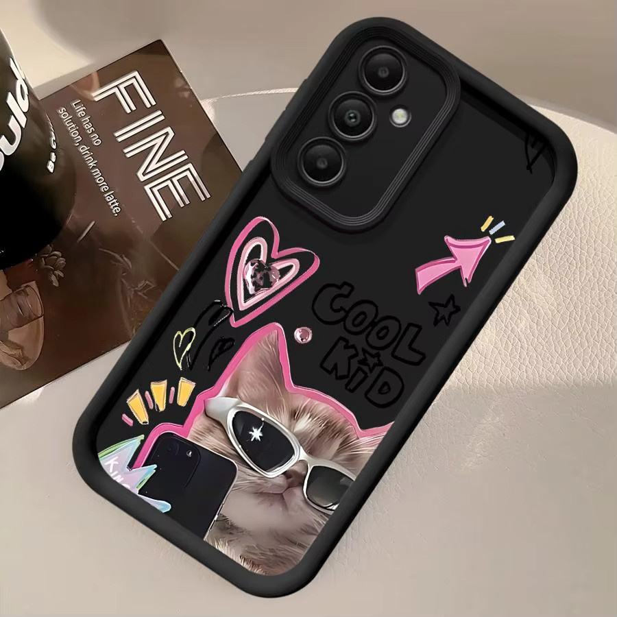 Handyhülle mit Hasen- und Katzen-Design für Samsung Galaxy A-Serie (A12, A13, A15, A16, A23, A26, A32, A34, A35, A36, A51, A53, A54, A56, A71, A72, A73) - Bild 2