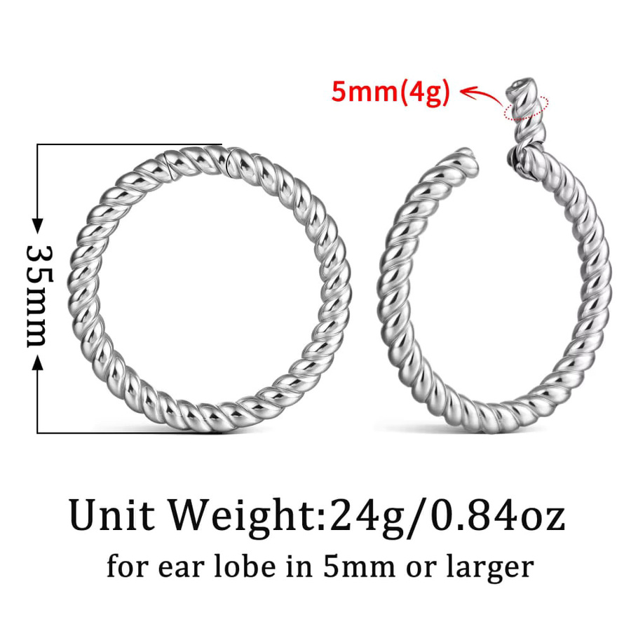 Ohrhänger Dehner, Edelstahl, 5mm, Unisex - Bild 3
