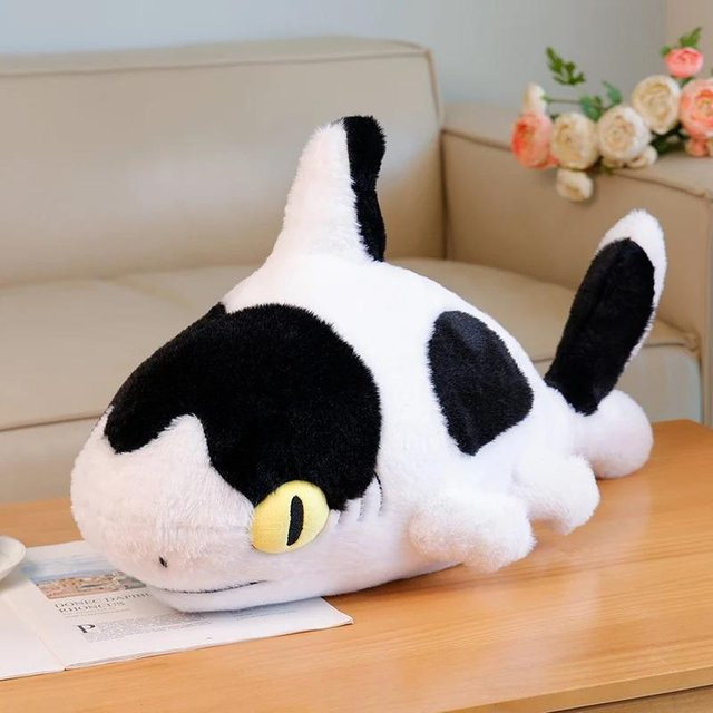 Yiran toy Hai Plüschtier, Schwarz-Weiß, 70cm - Bild 1