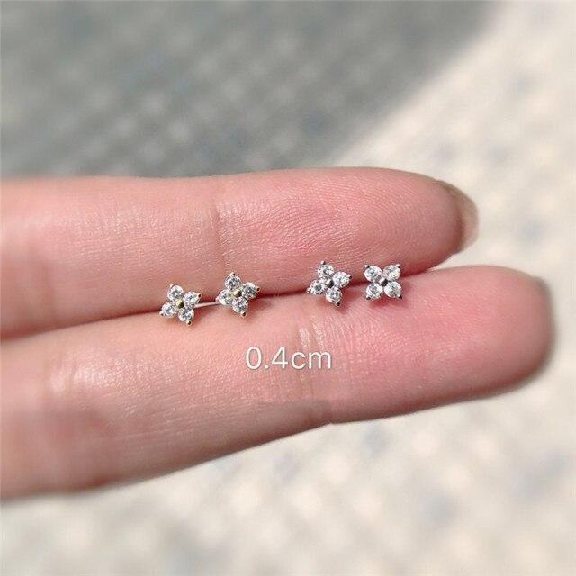 Wucifang Jewelry Ohrstecker, 925 Silber, Blumen, Gold, Damen - Bild 1