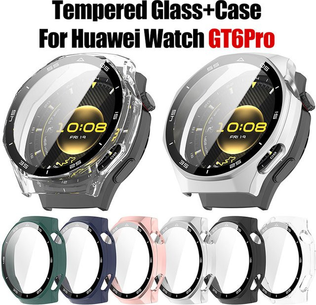 CAOWTAN Uhrenzubehör PC-Gehäuse, Kunststoff, Schwarz, Huawei Watch GT6 Pro 46 mm - Bild 1