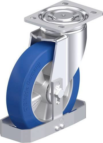 Blickle LH-ALBS 200K-FS Stahlblech-Lenkrolle in Silber mit Rad-Durchmesser 200 mm und einer Tragfähigkeit von 750 kg - Bild 1