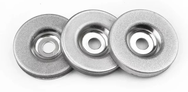 AlexHoumie Diamant-Schleifscheibe in Silber, 56 mm Durchmesser, Körnung 180/320/600 für elektrische Multifunktionsschleifmaschinen - Bild 1
