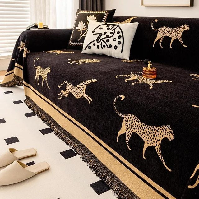 Yiran Furniture Multifunktionaler Sofabezug mit Tiger- und Leopardenmuster, B/B: 180 x 90 cm - Bild 1