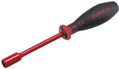 Cimco VDE Steckschlüssel-Schraubendreher in Rot, Schlüsselweite: 13 mm, Klingenlänge: 125 mm - Bild 1